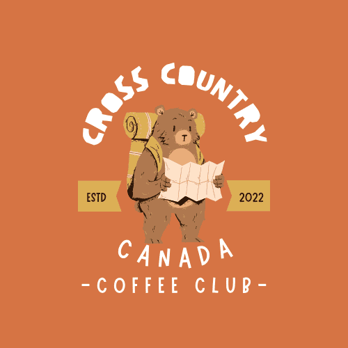 An image of a bear wearing a backpack to promote Carlington Coffee House and it's coffee club.